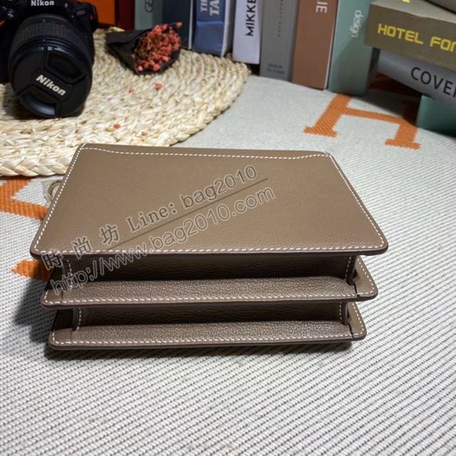 HERMES女包 豬鼻子包 Roulis Evercolor皮 大象灰 愛馬仕百搭款單肩包 愛馬仕斜挎背包  Ama1703